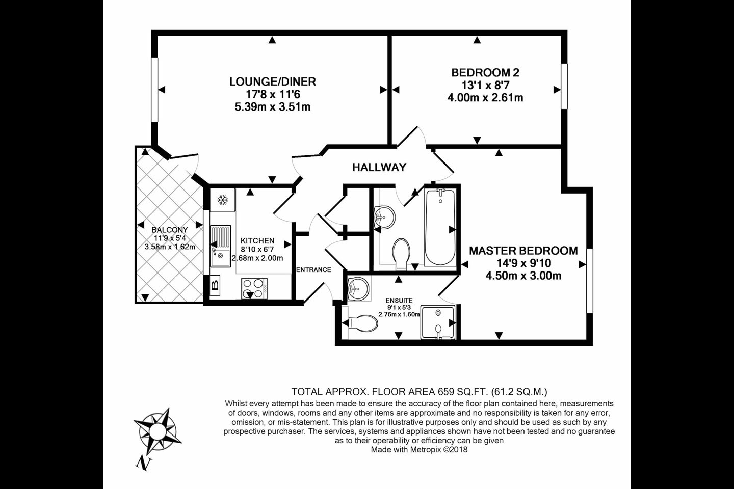Floor plan of the apartment at Galleons View, 1 Stewart Street, London, E14 3EX