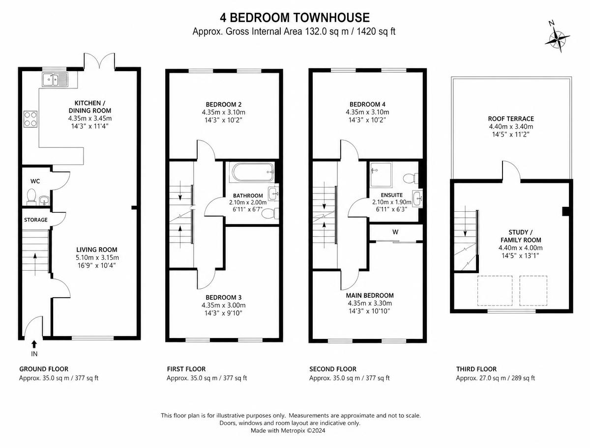 Floor plan of the townhouse at Egerton Crescent, Kensington, London