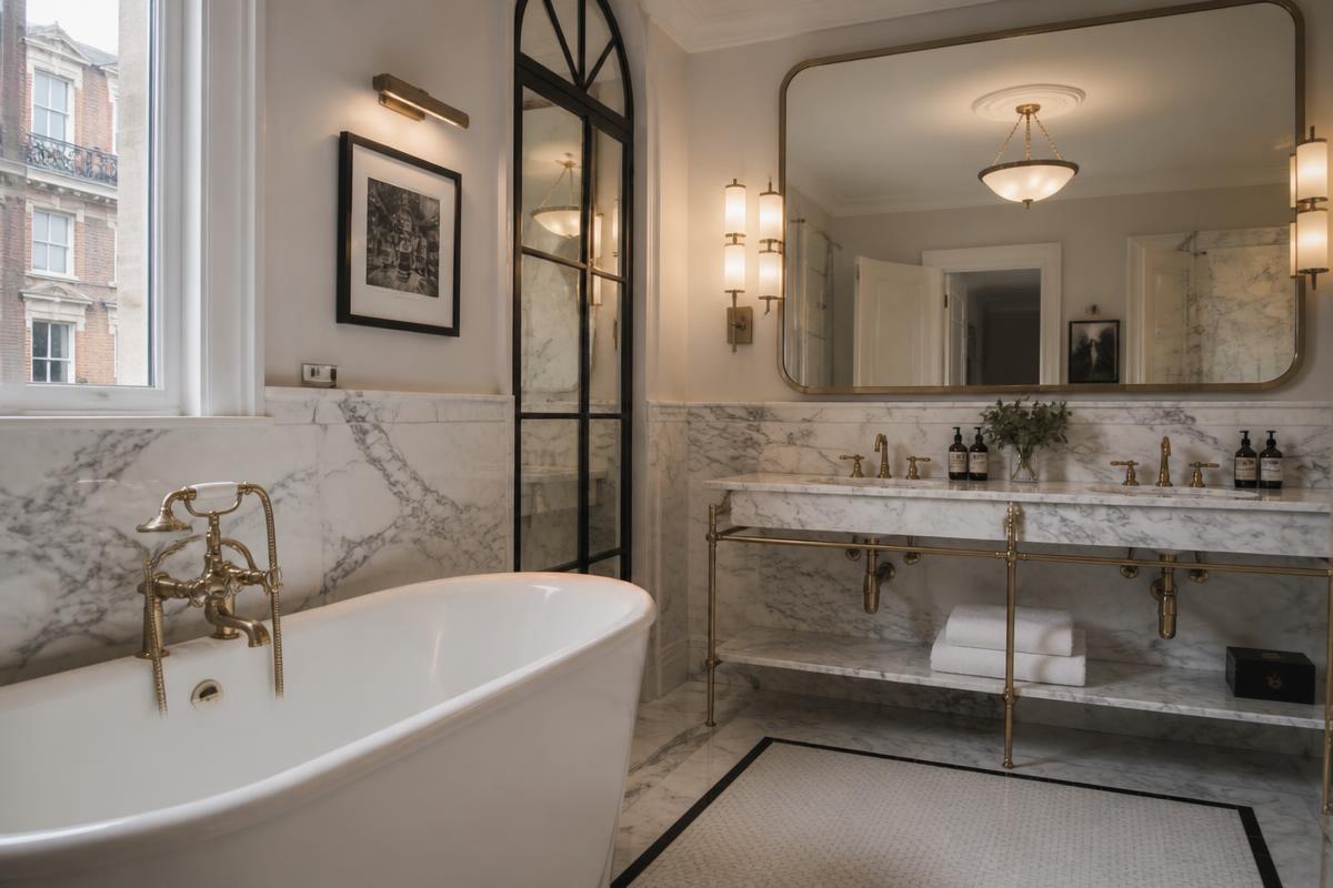 Marble bathroom