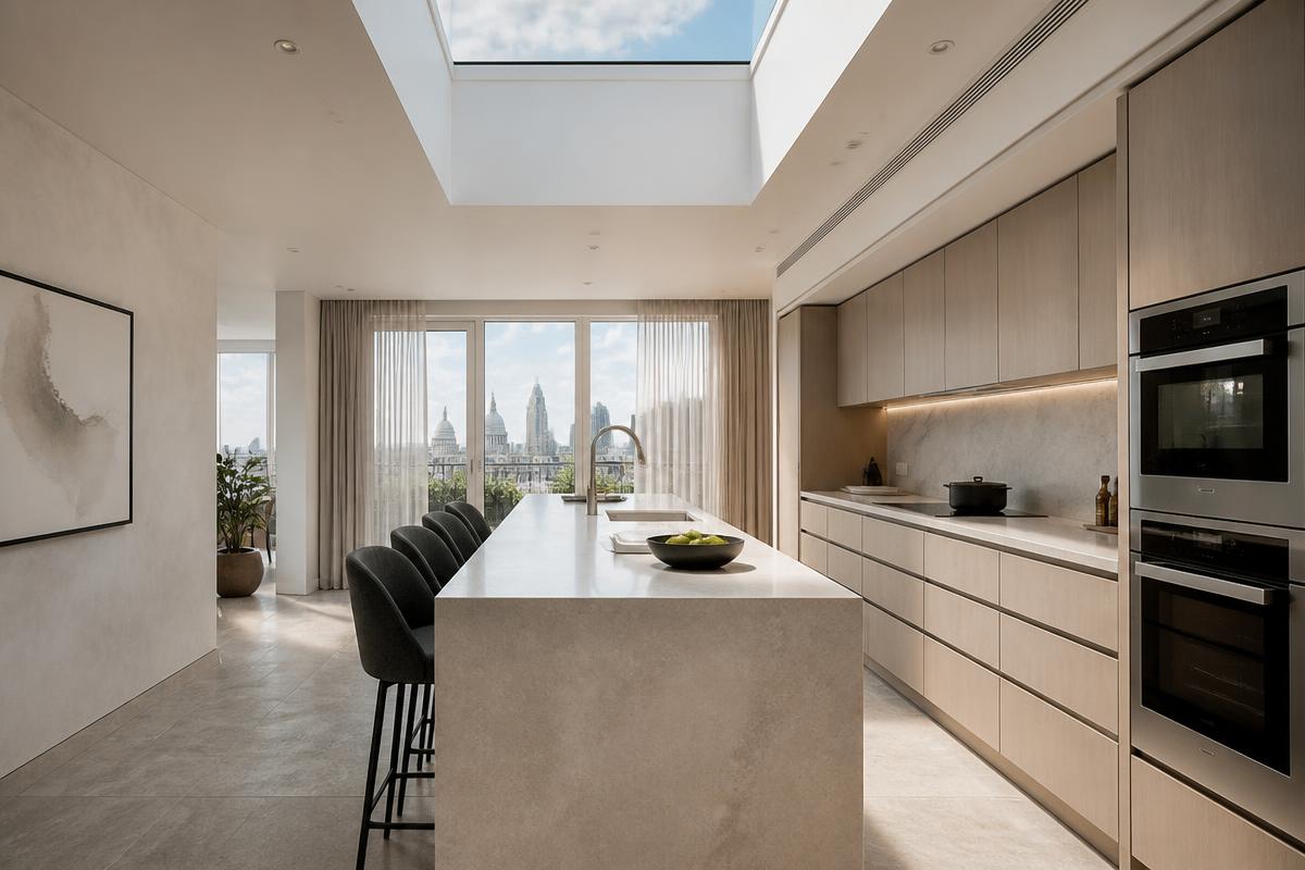 Open-plan kitchen